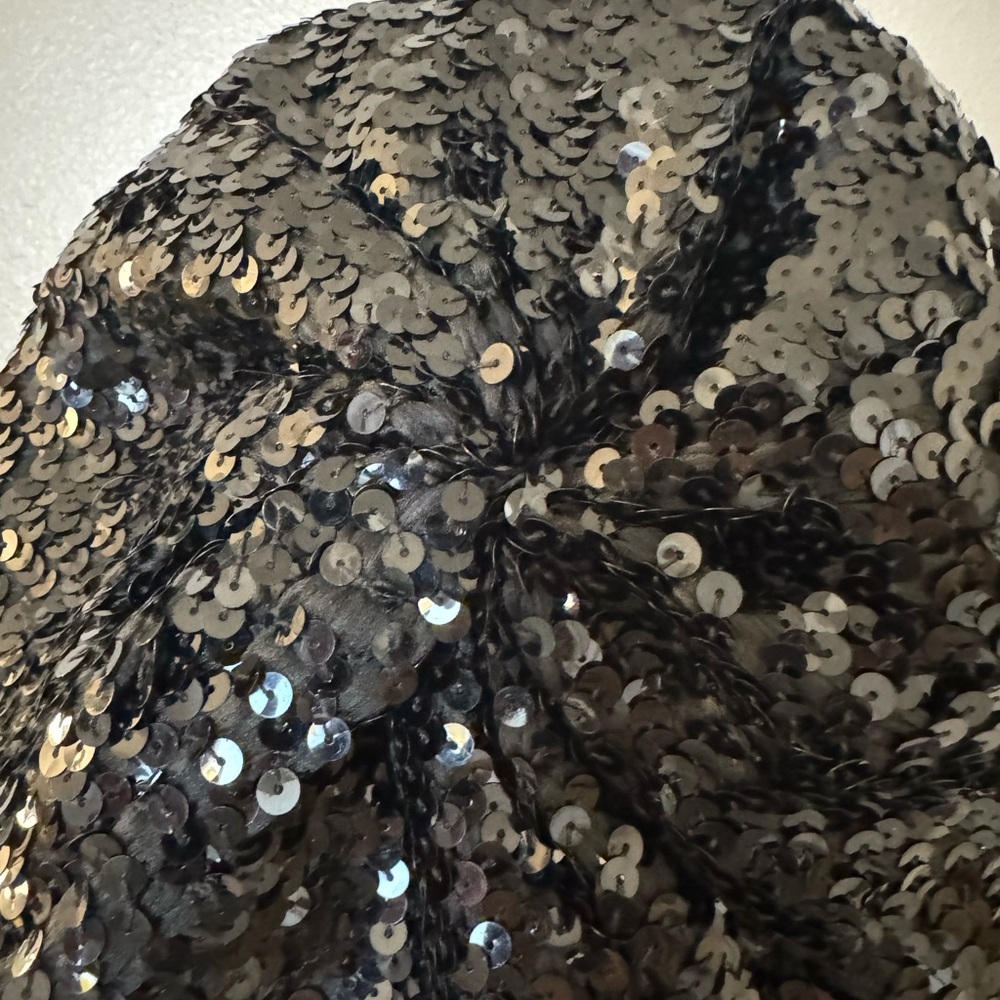 Free People Black Sequin Beret - Picture 4 of 5